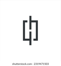 Letter H Monogram Logo for sale. very unique and different, suitable for any company and in any sector, especially companies with the initials H. Easy to remember, clean, attractive, simple, modern, e