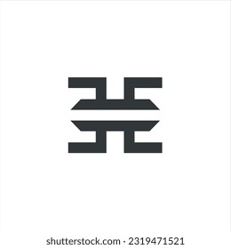 Letter H Monogram Logo for sale. very unique and different, suitable for any company and in any sector, especially companies with the initials H. Easy to remember, clean, attractive, simple, modern, e