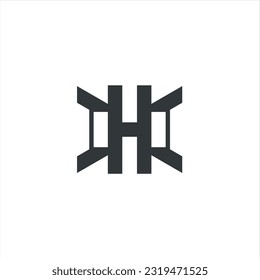 Letter H Monogram Logo for sale. very unique and different, suitable for any company and in any sector, especially companies with the initials H. Easy to remember, clean, attractive, simple, modern, e