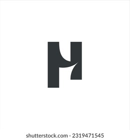 Letter H Monogram Logo for sale. very unique and different, suitable for any company and in any sector, especially companies with the initials H. Easy to remember, clean, attractive, simple, modern, e