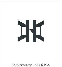 Letter H Monogram Logo for sale. very unique and different, suitable for any company and in any sector, especially companies with the initials H. Easy to remember, clean, attractive, simple, modern, e