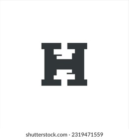 Letter H Monogram Logo for sale. very unique and different, suitable for any company and in any sector, especially companies with the initials H. Easy to remember, clean, attractive, simple, modern, e