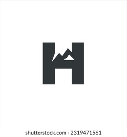 Letter H Monogram Logo for sale. very unique and different, suitable for any company and in any sector, especially companies with the initials H. Easy to remember, clean, attractive, simple, modern, e