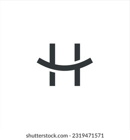 Letter H Monogram Logo for sale. very unique and different, suitable for any company and in any sector, especially companies with the initials H. Easy to remember, clean, attractive, simple, modern, e