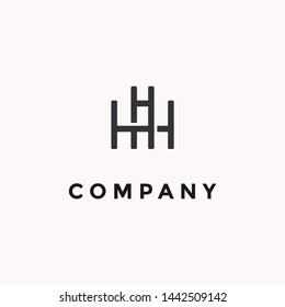Letter H H Monogram Logo Template Stock Vector (Royalty Free ...