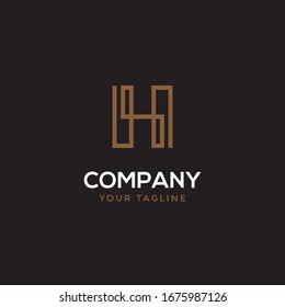 Inspiration für das Logo des Buchstaben H Monogramm