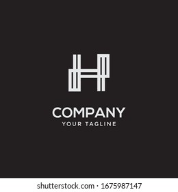 letter H monogram logo template inspiration