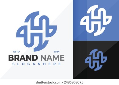 Buchstabe H Monogramm Einzigartiges Logo Design Vektorgrafik Symbol Illustration
