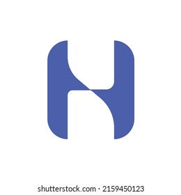 Letter H monogram vector logo. Futuristic simple and clean logo. Logo for apps, technology, software, event, and computer.