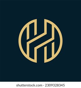 Design-Vorlage für monoline Logos, Buchstabe H