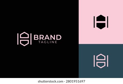 Letter H Mosque Logo Design. Islamic Monogram, Masjid Letter mark. Letter H Mosque Monogram Template. 