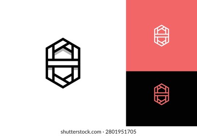 Letter H Mosque Logo Design. Islamic Monogram, Masjid Letter mark. Letter H Mosque Monogram Template. 