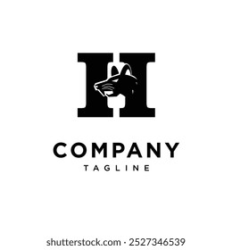 Letter H Mouse logo icon vector