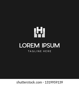Letter H Musical Audio Piano Creative Vector Logo 