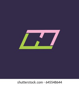 letter H or N design logo vector
