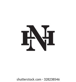letter H and N monogram logo