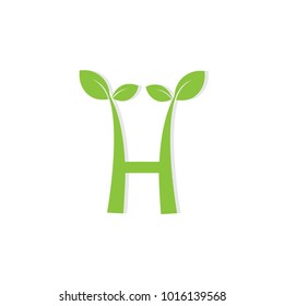 Letter H nature concept