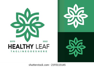 Letter H Nature Healthy Leaf Logo Design, brand identity logos vector, modern logo, Logo Designs Vector Illustration Template