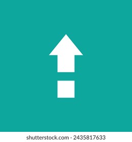 Letter H negative space Arrow Pointing Up Logo Design Vector.