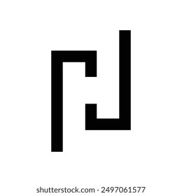 Letra H espacio negativo moderno nuevo logotipo único