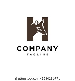 Letter H Numbat Logo Icon vector
