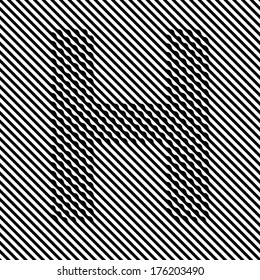 Letter H - Optical  illusion font set