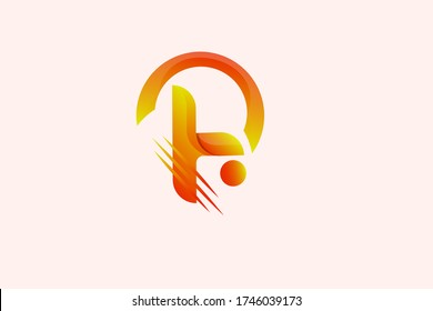 La letra h y el diseño del logotipo de la letra p., adecuado para un nombre de marca