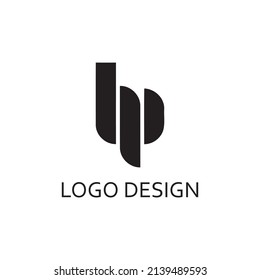 letter h and p logo design template