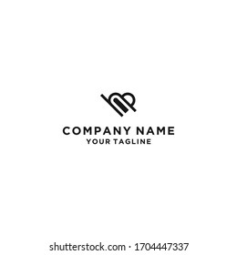 Letter H P logo icon design template elements