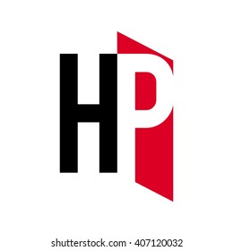 letter H and P logo vector.