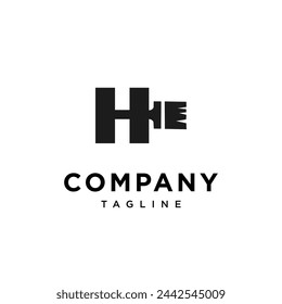 Letra H Icono del logotipo de la pintura vector template.eps
