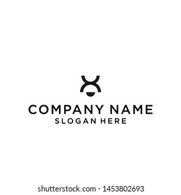 letter h with people logo design vector illustration template