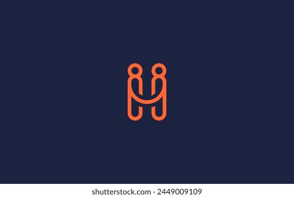 letter h with people logo icon design vector design template inspiration