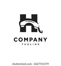 Letter H Phone logo Icon Vector