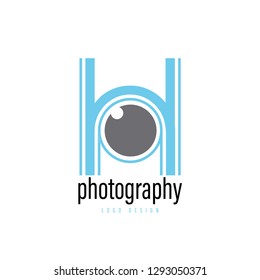 letter H photography initial logo