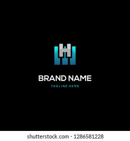 Letter H Piano Musical Abstract Creative Modern Business Logo