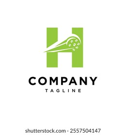 Letter H Pickleball Logo Icon Vector