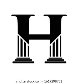Letter  H Pillar Law Logo