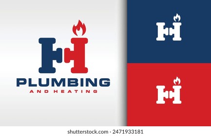 letter H plumbing and heating logo