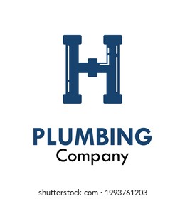 Letter h plumbing logo template illustration