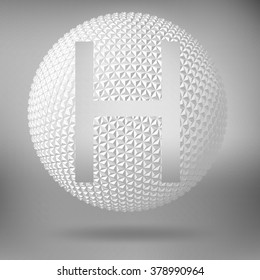 The letter H. Polygonal letter. Abstract Creative concept vector background. Vector Illustration eps 10 for your design