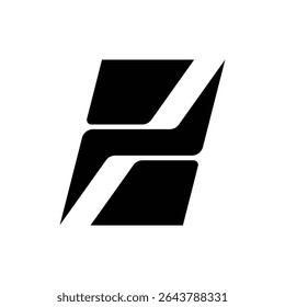 letter h power logo, unique illustration design