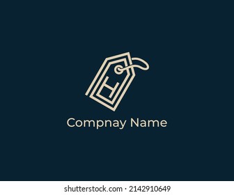 Letter H Price Tag Logo Concept sign icon symbol Design. Vector illustration logo template