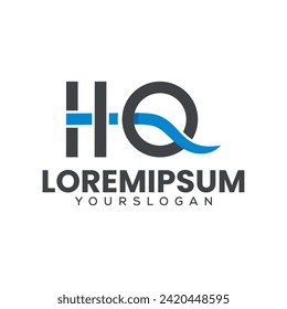 letter h Q creative logo design 