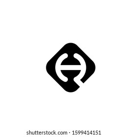 letter H Q logo design vector template sign icon