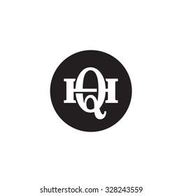 letter H and Q monogram circle logo