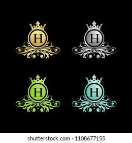 Letter H Queen Luxury Design Logo