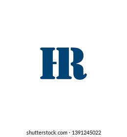 letter H R icon logo design concept