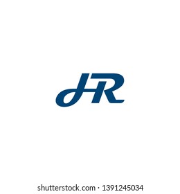 letter H R icon logo design concept