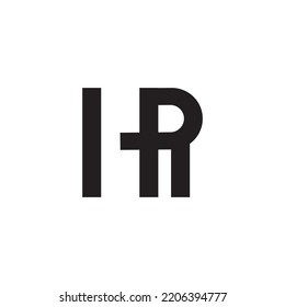 Letter H R icon logo free vector